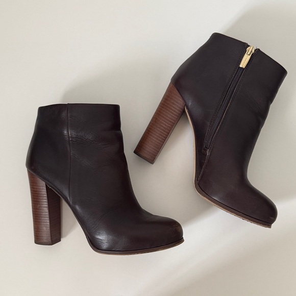 Vince Camuto Dark Brown Heeled Boots - Picture 1 of 8